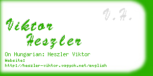 viktor heszler business card